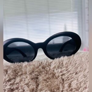 Black Oval Sunglasses